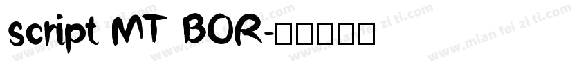script MT BOR字体转换